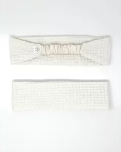 Verzorgingshoofdband van wafelstof met honingraatpatroon - Ecru Verzorgingshoofdband van wafelstof met honingraatpatroon - Ecru