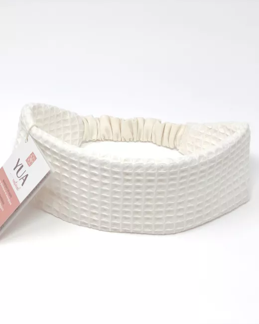 Care headband made from honeycomb waffle fabric Care headband made from honeycomb waffle fabric