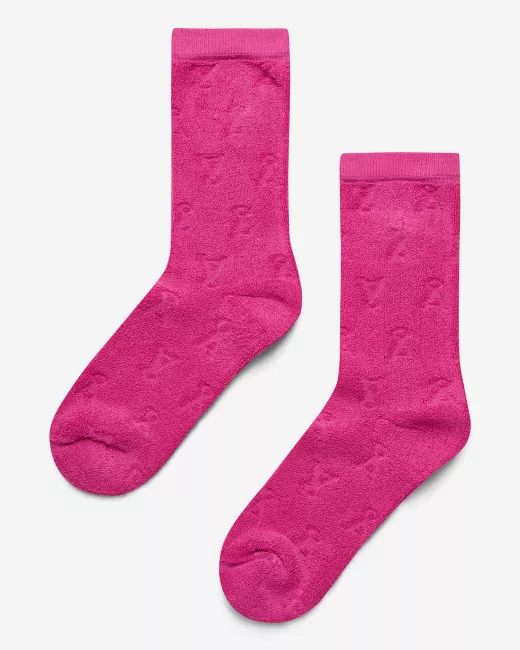 ARMEDANGELS – Chaussettes SAAMU A-TOWEL – Bright raspberry