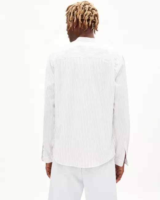 ARMEDANGELS – Chemise Tomaaso Stripes – White