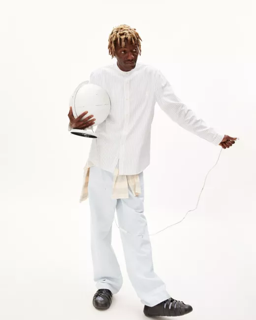 ARMEDANGELS – Chemise Tomaaso Stripes – White