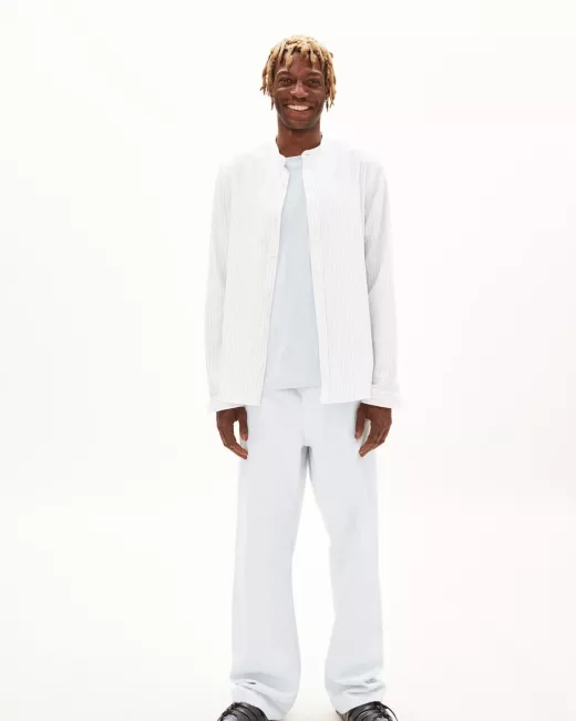 ARMEDANGELS – Chemise Tomaaso Stripes – White