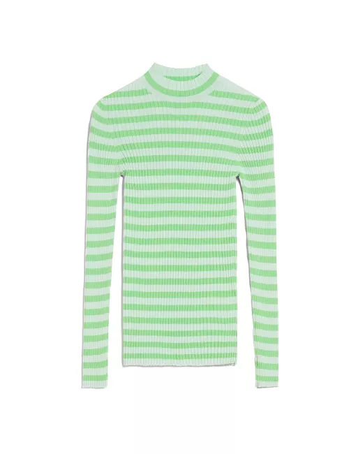 ARMEDANGELS – Pull ALAANI STRIPED – Light apple neon-apple neon