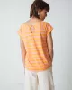 SKFK – T-Shirt ATALIA – Rayures corail et orange