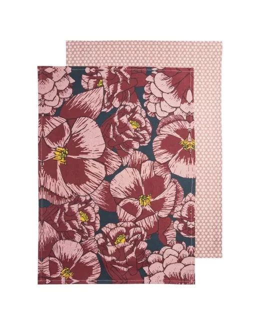 Teatowel Set of 2 Essuies CAMELLIA