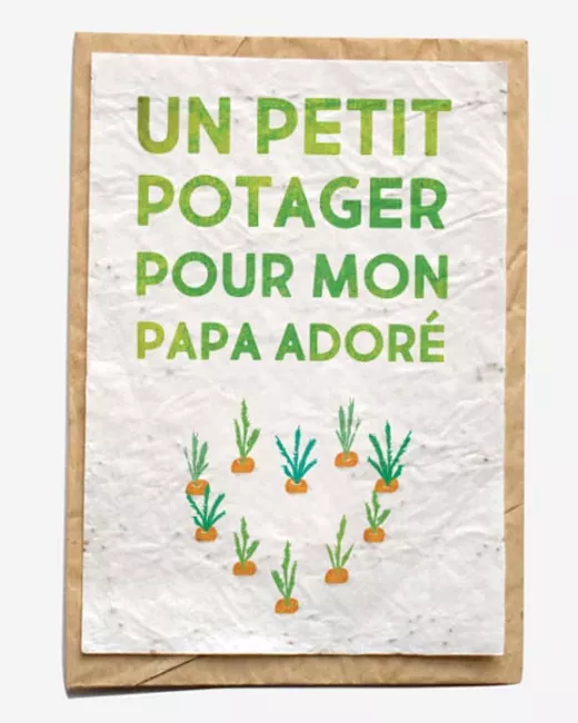 Seeded card - Un potager pour Papa