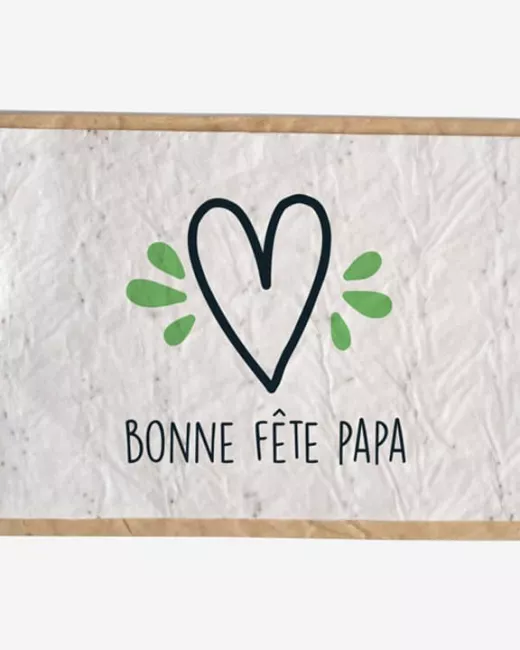 Growing paper – Carte ensemencée – Bonne fête Papa ! Coeur