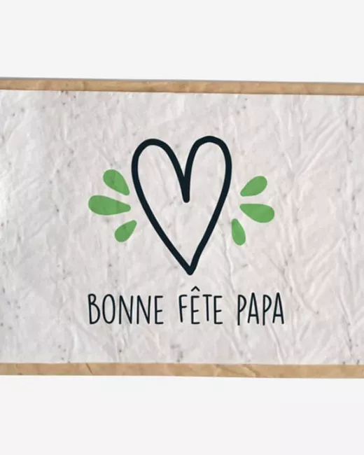 Bloeikaart - Bonne fête Papa ! Coeur