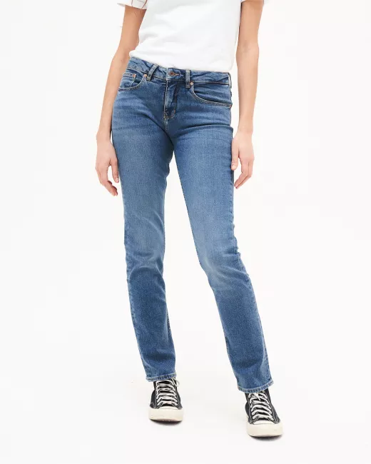 KUYICHI – Jeans Sara – Straight – Worn Indigo