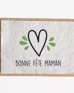 Bloeikaart - Bonne fête Maman ! Coeur Bloeikaart - Bonne fête Maman ! Coeur
