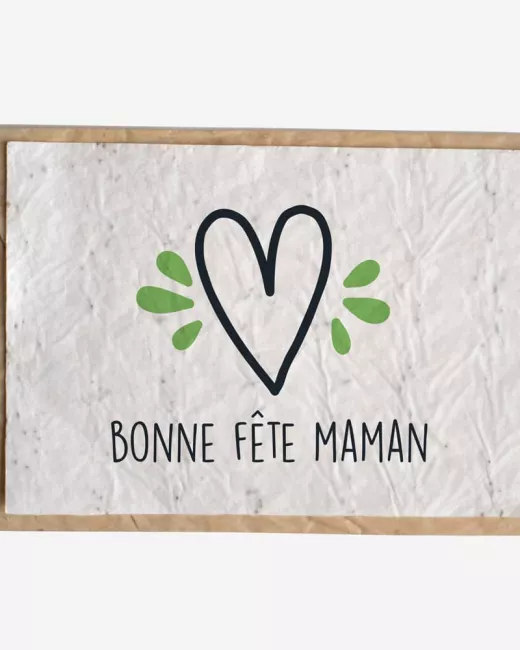 Growing paper – Carte ensemencée – Bonne fête Maman ! Coeur