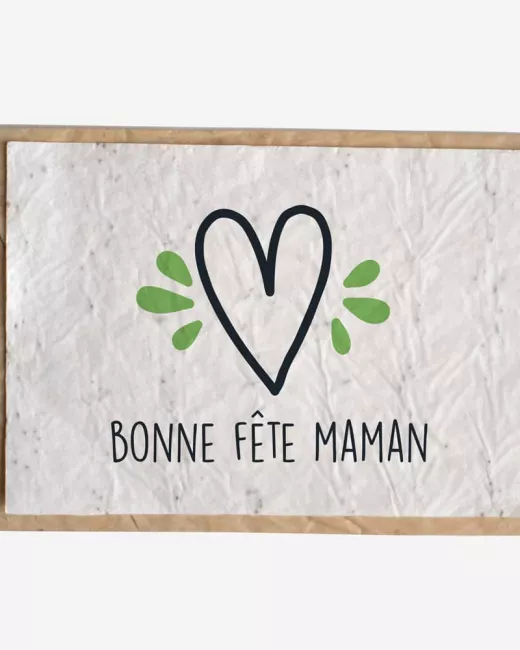 Bloeikaart - Bonne fête Maman ! Coeur