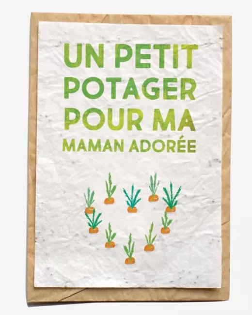 Growing paper – Carte ensemencée – Un potager pour Maman