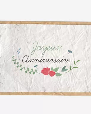 Growing paper – Carte ensemencée – Joyeux anniversaire champêtre