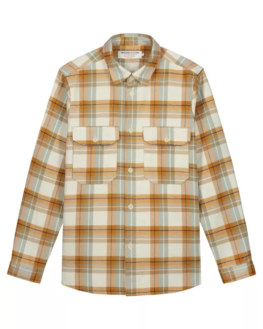 KUYICHI – Surchemise ANDREW Checked – White-Inca Desert