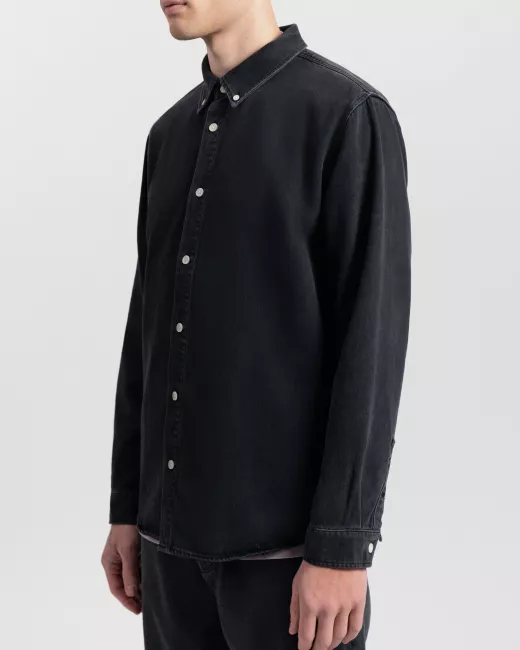 KUYICHI - Chemise SAWYER - Washed black