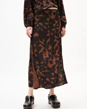 ARMEDANGELS - Jupe ARAACE ABSTRACT A - Deep brown ARMEDANGELS - Jupe ARAACE ABSTRACT A - Deep brown