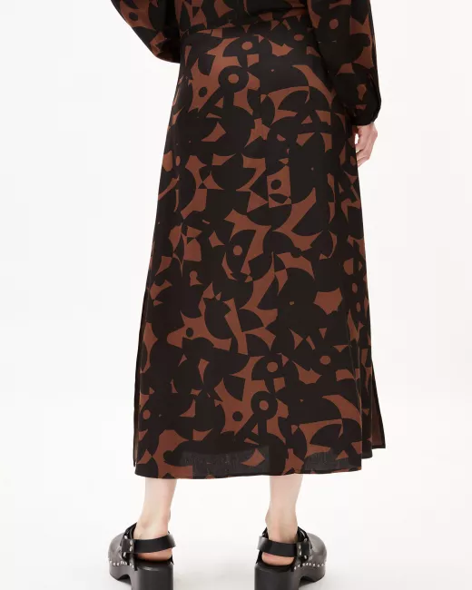 ARMEDANGELS - Jupe ARAACE ABSTRACT A - Deep brown ARMEDANGELS - Jupe ARAACE ABSTRACT A - Deep brown
