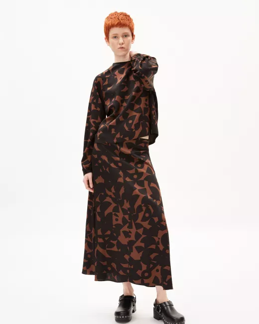 ARMEDANGELS - Jupe ARAACE ABSTRACT A - Deep brown ARMEDANGELS - Jupe ARAACE ABSTRACT A - Deep brown