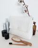 Cosmetic bag - Honeycomb embossed fabric