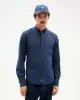 THINKING MU - Chemise LINEN INDIGO ANT