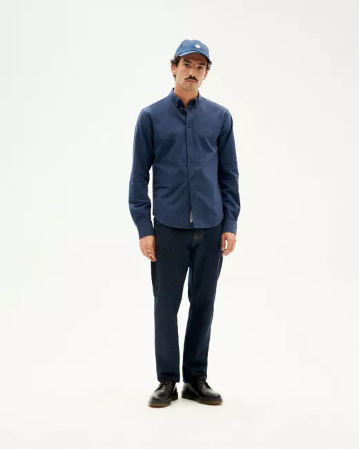 THINKING MU - Chemise LINEN INDIGO ANT THINKING MU - Chemise LINEN INDIGO ANT