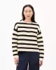 ARMEDANGELS - Pull MERINAA STRIPED - Oatmilk-black