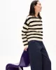 ARMEDANGELS - Pull MERINAA STRIPED - Oatmilk-black