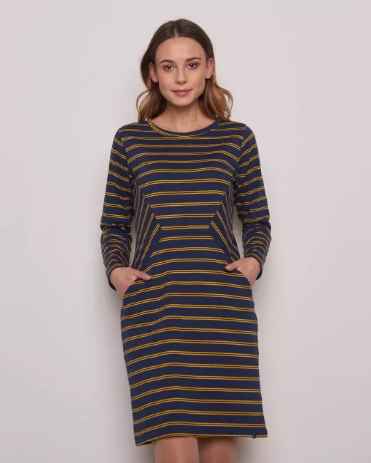 TRANQUILLO – Robe ALBA – Navy Stripes