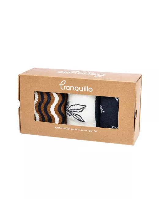 TRANQUILLO - Box 3 paires de Chaussettes - CARAMEL
