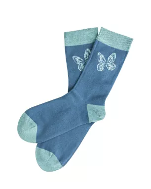 TRANQUILLO - Chaussettes Papillon - Aqua TRANQUILLO - Chaussettes Papillon - Aqua