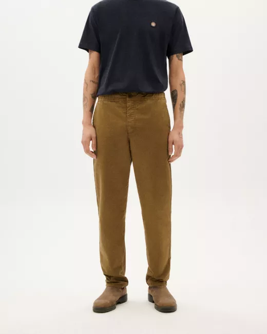 CHOCOLATE CORDUROY FIVE POCKETS PANTS