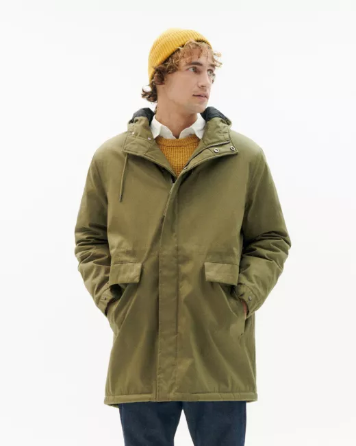 THINKING MU - Manteau OLIVE GREEN TRASH PEPS