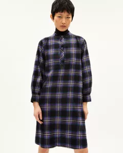ARMEDANGELS - Robe CHARLINAA CHECK - Purple stone