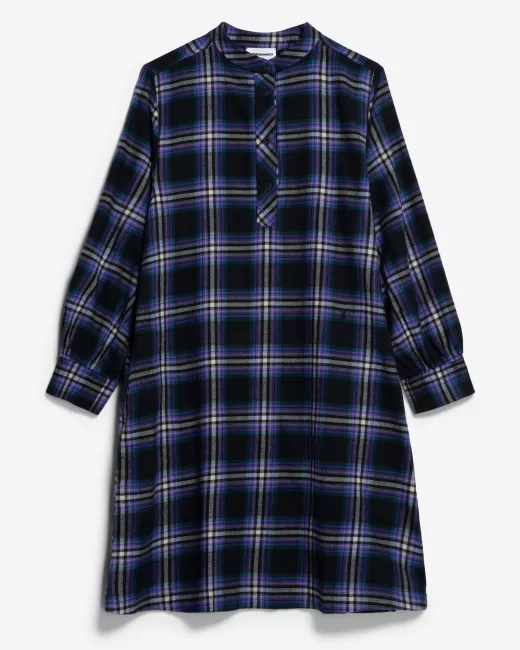 ARMEDANGELS - Robe CHARLINAA CHECK - Purple stone ARMEDANGELS - Robe CHARLINAA CHECK - Purple stone