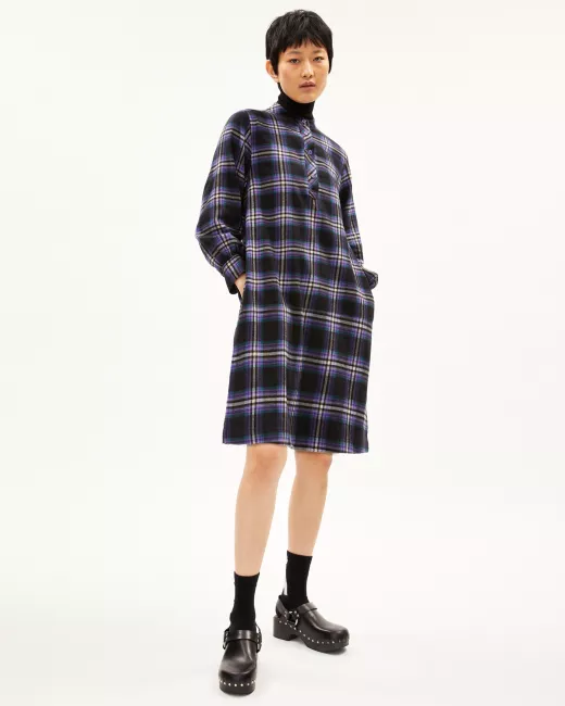 ARMEDANGELS - Robe CHARLINAA CHECK - Purple stone ARMEDANGELS - Robe CHARLINAA CHECK - Purple stone