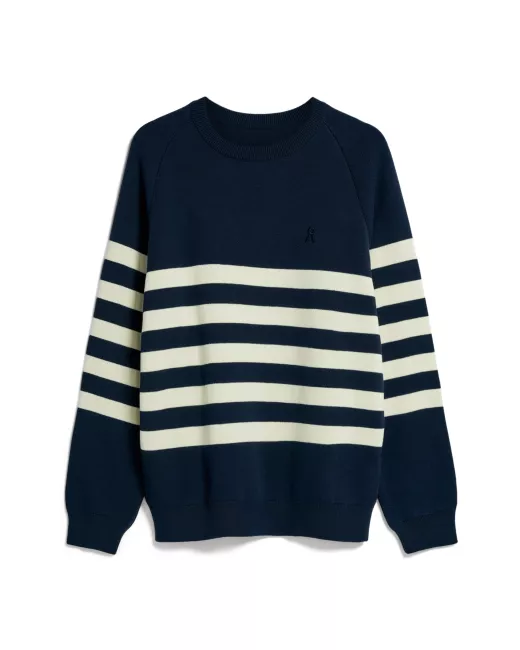 ARMEDANGELS - Pull raglan ligné AALBERTOS - Night sky-oatmilk ARMEDANGELS - Pull raglan ligné AALBERTOS - Night sky-oatmilk