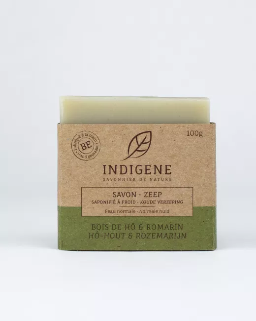 Indigène - Savon saponifié à froid Romarin & Bois de hô