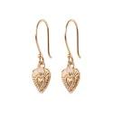 Generous Rose Quartz Gold Plated Earrings