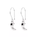 Boucles d'oreilles Generous Onyx noir Argent