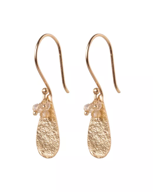 A Beautiful Story - Boucles d'oreilles Intention Citrine Plaqué Or