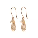 Boucles d'oreilles Intention Citrine Plaqué Or