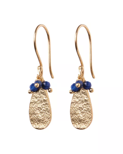 A Beautiful Story - Boucles d'oreilles Intention Lapis Lazuli Plaqué Or