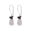 Intention Black Onyx Silver Plated Earrings
