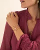 Emotion Rose Quartz Gold Colored Bracelet