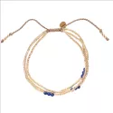 Shiny Lapis Lazuli Gold Colored Bracelet