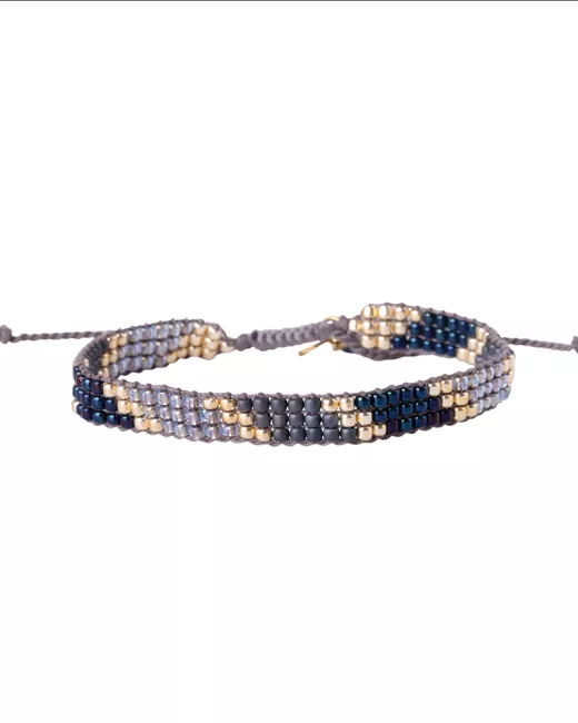 A Beautiful Story - Bracelet Commitment Lapis Lazuli Gold - L'Envol du Colibri