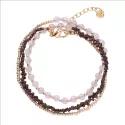 Beloved Rose Quartz Gold Colored Bracelet