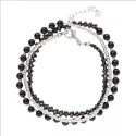 Bracelet Beloved Onyx noir Silver