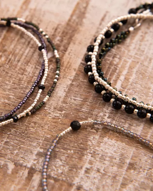 A Beautiful Story - Bracelet Beloved Onyx noir Silver 